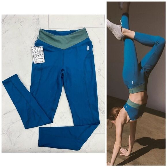 Free People High Rise Ankle Lucky Stars Leggings - Picture 1 of 3